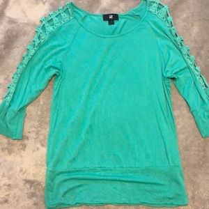 IZ Byer cutout sleeve top